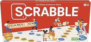 Hasbro Gaming Scrabble Board Game, Classic Word Games for Kids Ages 8 and Up, Fun Family G