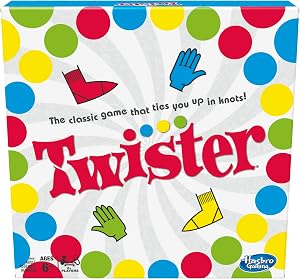 Hasbro Twister Party Classic Board Game for 2 or More Players,Indoor and Outdoor Game for