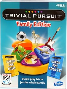 Hasbro Gaming Trivial Pursuit Game: Family Edition Board Game, Family Trivia Games for Adu
