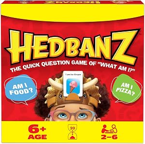 Spin Master Games, Hedbanz 2023 Edition with New Cards, Picture Guessing Board Game, for F