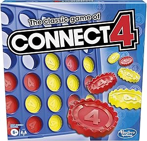 Hasbro Gaming Connect 4 Classic Grid, 4 in a Row Game, Strategy Board Games for Kids, 2 Pl