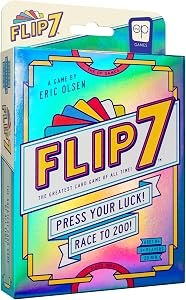 USAOPOLY Flip 7, The Ultimate Blend of Press Your Luck & Strategy, Fast-Paced Addictiv