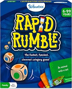 Skillmatics Rapid Rumble - Fast-Paced Board Game for Kids, Teens & Adults, Fun for Fam
