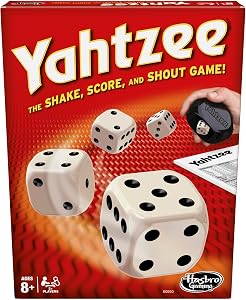 Hasbro Gaming Yahtzee Game, Fast-Playing Dice Games for Kids, Teens, and Adults, Strategy 