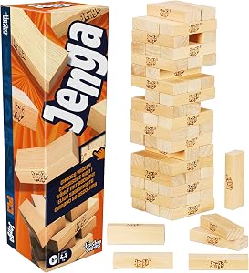Official Hasbro Games Jenga Game | Digital Die for 6 More Ways to Play | Original Wood Blo
